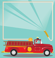 Firetruck birthday party vector image