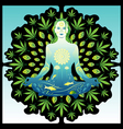 Meditating woman vector image