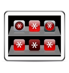 Heraldic 3d glossy icon can be used in web and Vector Image