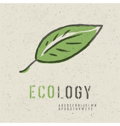 Ecology concept green leaf image vector image