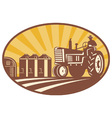 Vintage Tractor Retro vector image