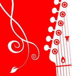Guitar head vector image