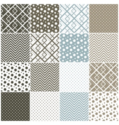 Geometric seamless patterns vector image