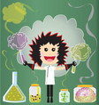 Mad scientist birthday party vector image