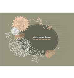 Flower back vector image