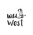 Cowboy boot wild west design isolated vector image