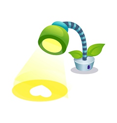 A lamp is placed vector image