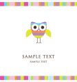 Colorful owl vector image