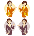 Cartoon Businesswoman Set vector image