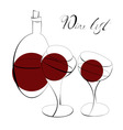 Wine bottle vector image