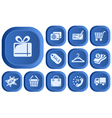 Shopping buttons vector image