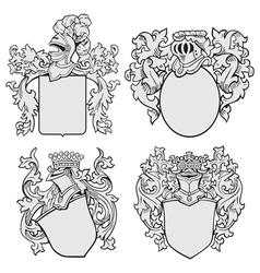 Set of aristocratic emblems No1 vector image