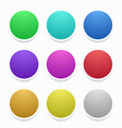 Colorful circle stickers set on white Colorful circle stickers set on white vector image