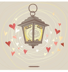 Valentine flashlight vector image