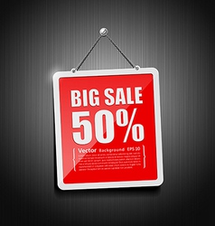 Sale signs hanging with chain vector image