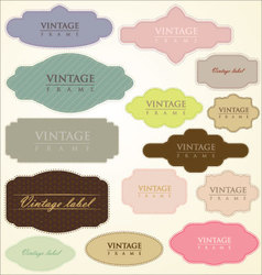 Vintage labels vector image