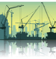 Tower cranes vector image