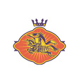 Knight Riding Horse Lance Retro vector image