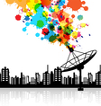 Abstract satellite dish signal vector image