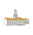 A city hall is placed vector image