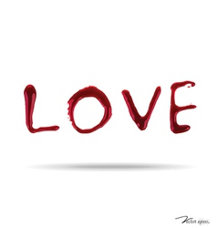 LOVE dripping blood vector image