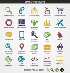 SEO SERVICES ICONS vector image