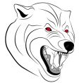 Wolf tattoo vector image