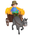 A man with a horse vector image