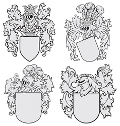 Set of aristocratic emblems No4 vector image