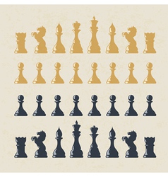 Chess figures collection vector image