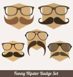 Funny Hipster Badges Funny Hipster Badges vector image