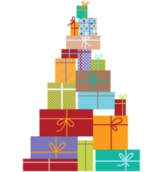 Gift tree vector image