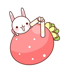 A strawberry with strawberry vector image