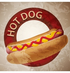 Realistic hot dog vector image