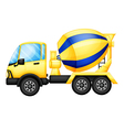 A yellow truck vector image