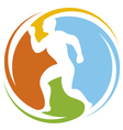 Abstract runner - healthy lifestyle icon vector image