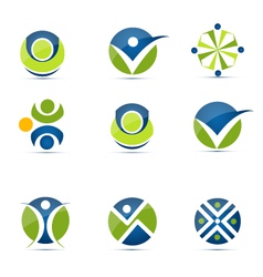 Human icons vector image