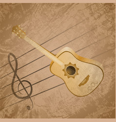 Classic Guitar Background Theme EPS10 vector image