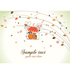 Love birds with floral vector image