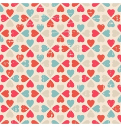 Seamless pattern of Valentines Day in retro style vector image