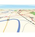Map perspective vector image
