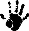 Hand print vector image