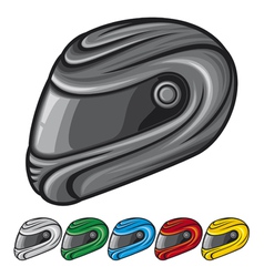 Motorcycle helmet vector image