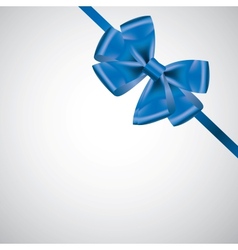Ribbon with bow on white vector image