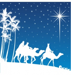 Shining star of Bethlehem vector image