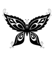 Butterfly black silhouettes vector image