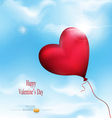 Balloon-hearts flying in the sky vector image
