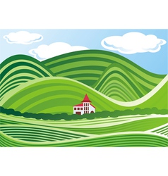 Summer landscape vector image