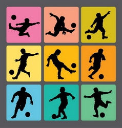 Soccer Boy Silhouettes 1 Soccer Boy Silhouettes 1 vector image