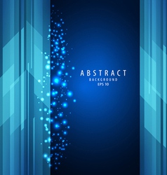 Abstract blue square with sparkling light vector image